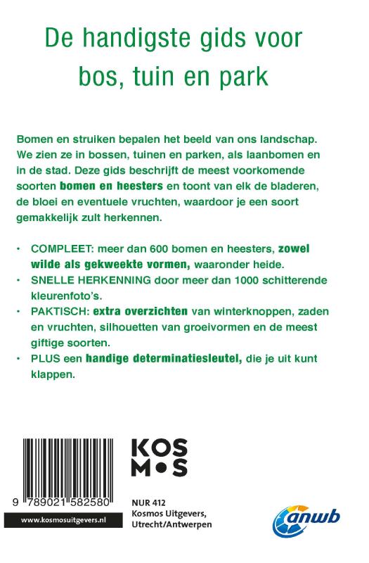 Achterkant van ANWB Bomengids