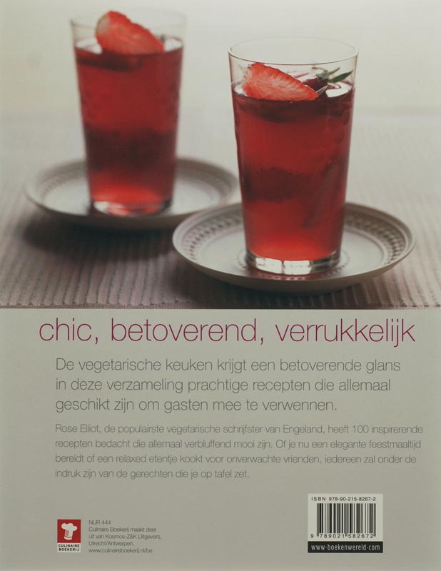 Achterkant van Superchic vegetarisch