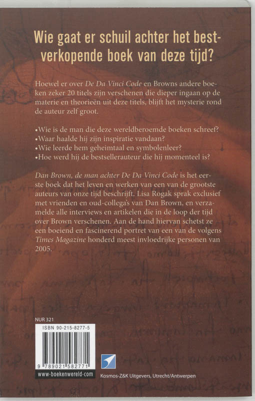 Achterkant van Dan Brown
