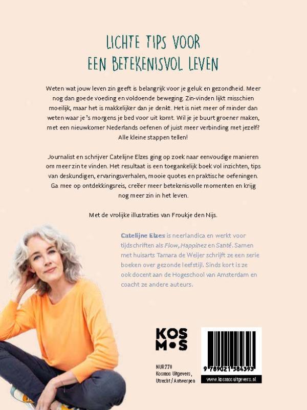 Achterkant van Van dit boek krijg je nog meer zin in het leven