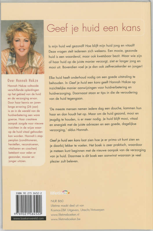 Achterkant van Geef je huid een kans