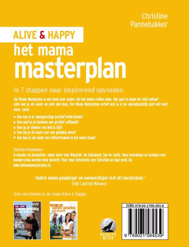 Achterkant van Het mama masterplan
