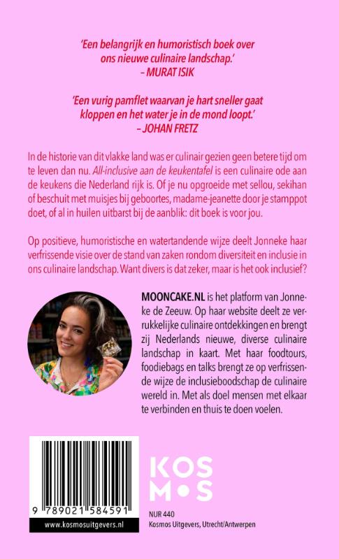 Achterkant van All inclusive aan de keukentafel