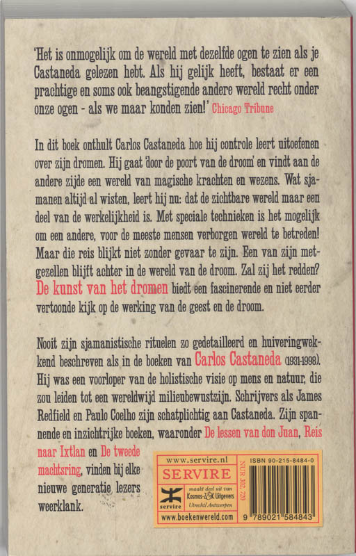 Achterkant van De kunst van het dromen