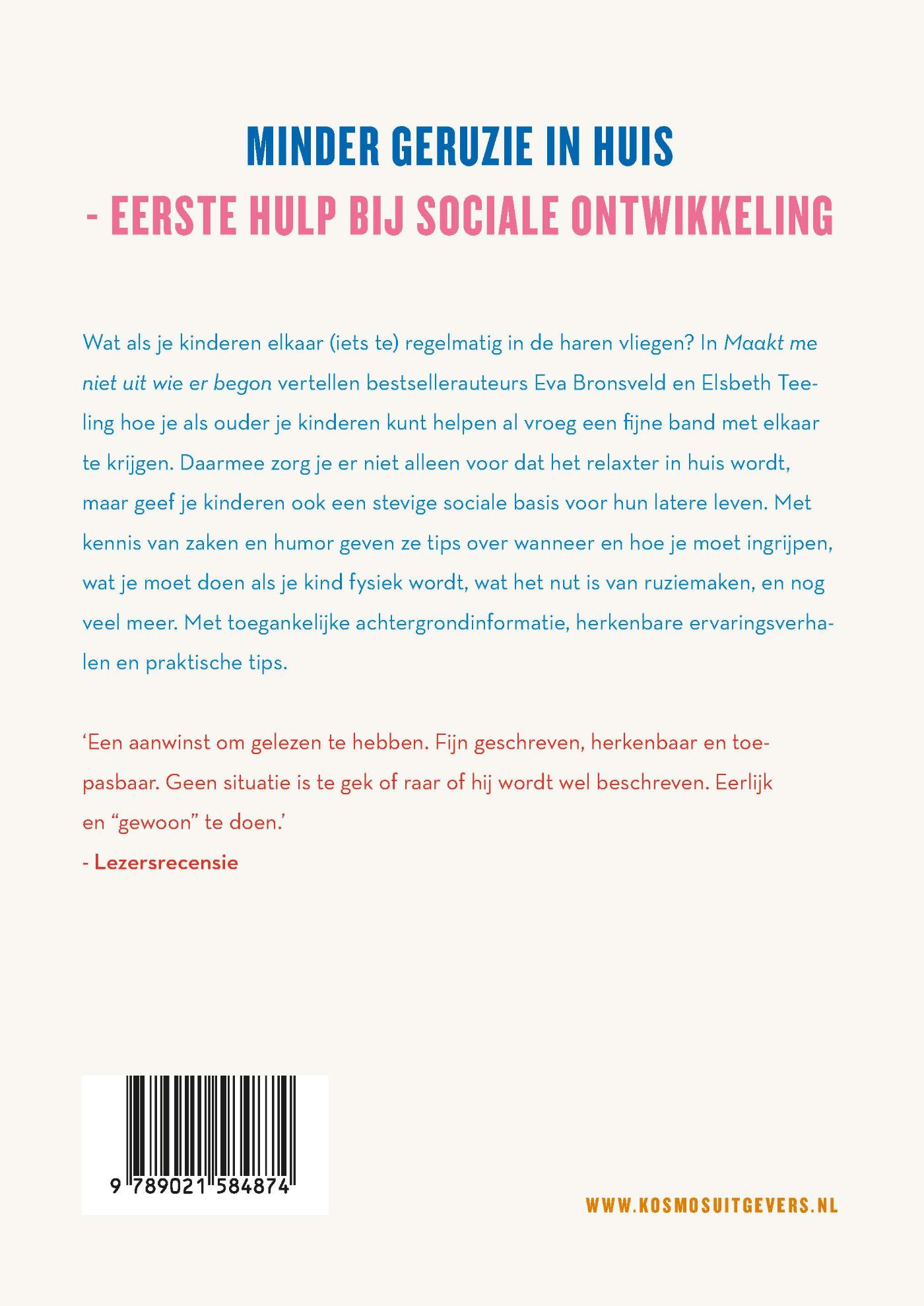 Achterkant van Maakt me niet uit wie er begon!