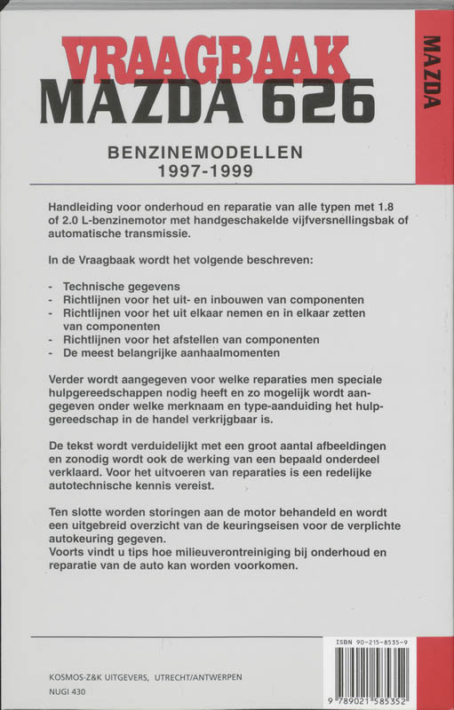 Achterkant van Benzinemodellen 1997-1999