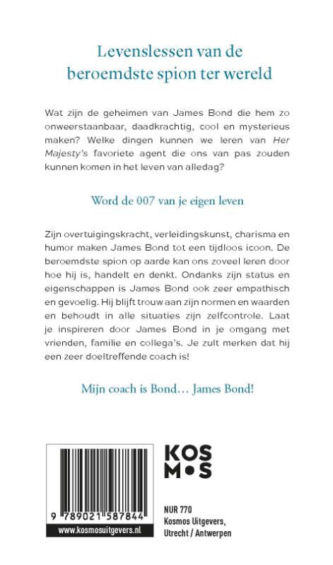 Achterkant van Doe en denk als James Bond