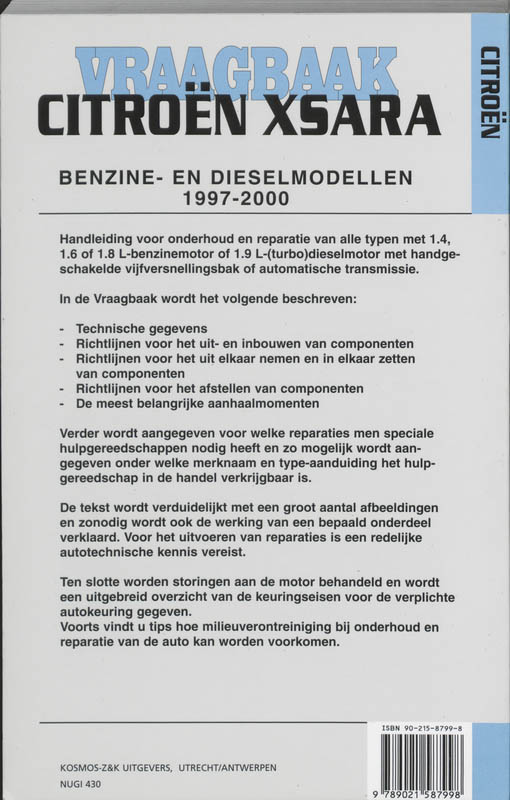 Achterkant van Benzine- en dieselmodellen 1997-2000