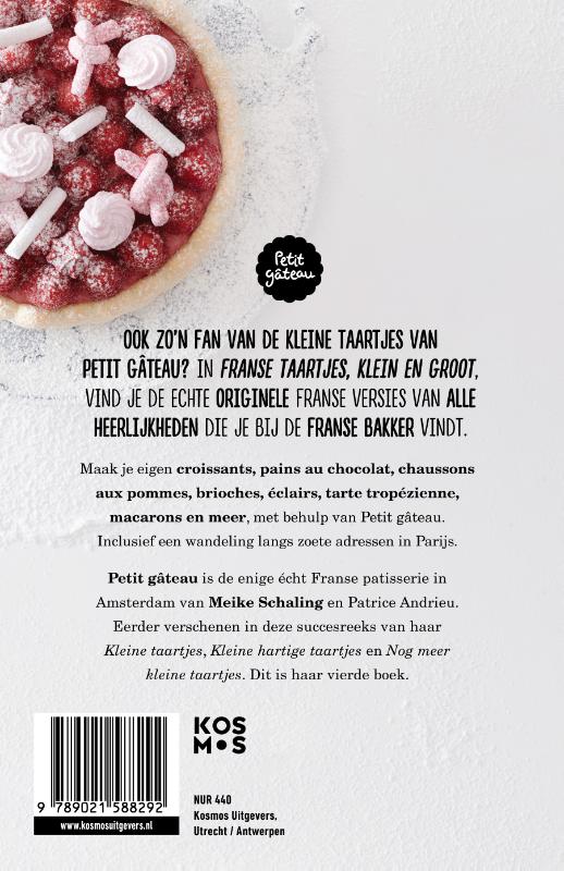 Achterkant van Franse taartjes, klein en groot