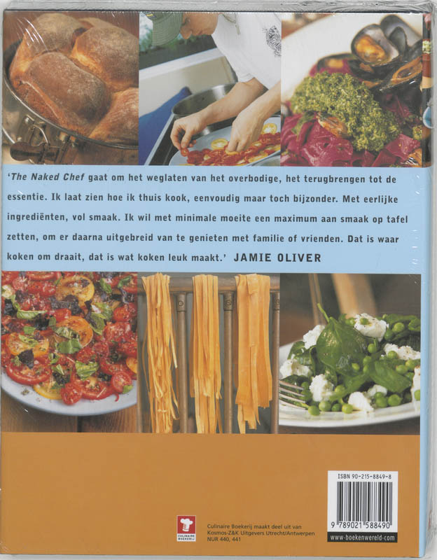 Achterkant van The naked chef
