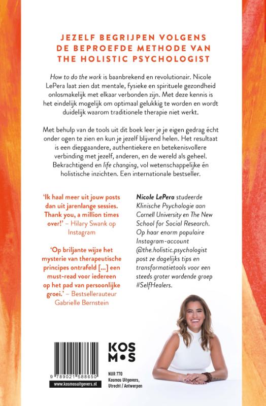 Achterkant van How to do the work– Nederlandse editie