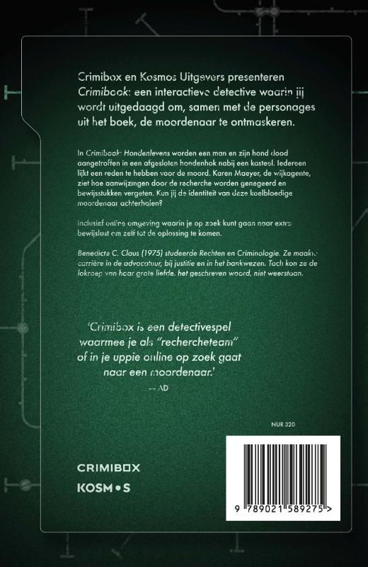 Achterkant van Crimibook: Hondenlevens