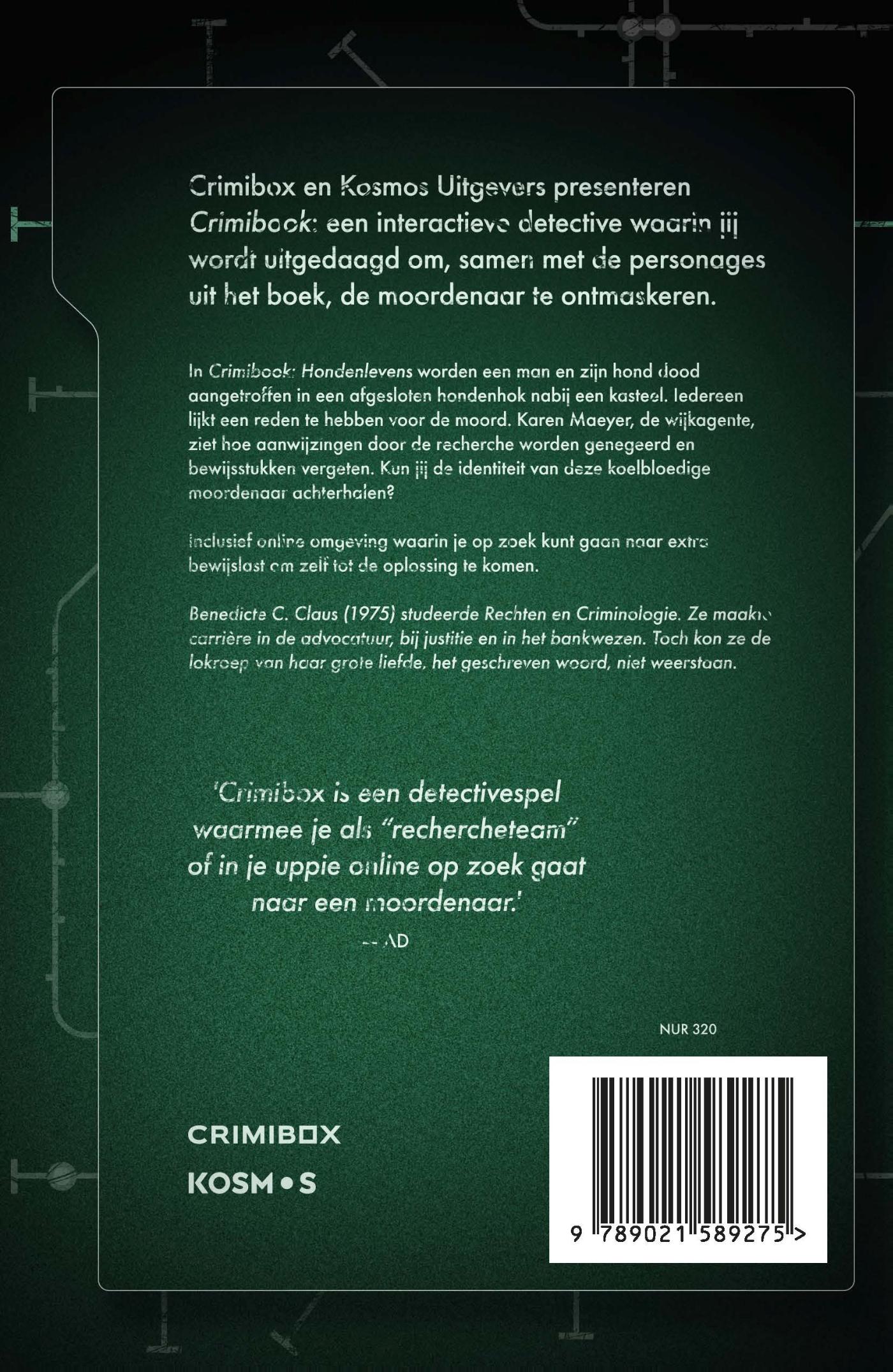 Achterkant van Crimibook: Hondenlevens