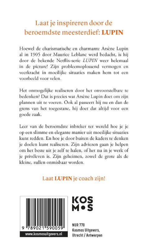 Achterkant van Doe en denk als Arsène Lupin