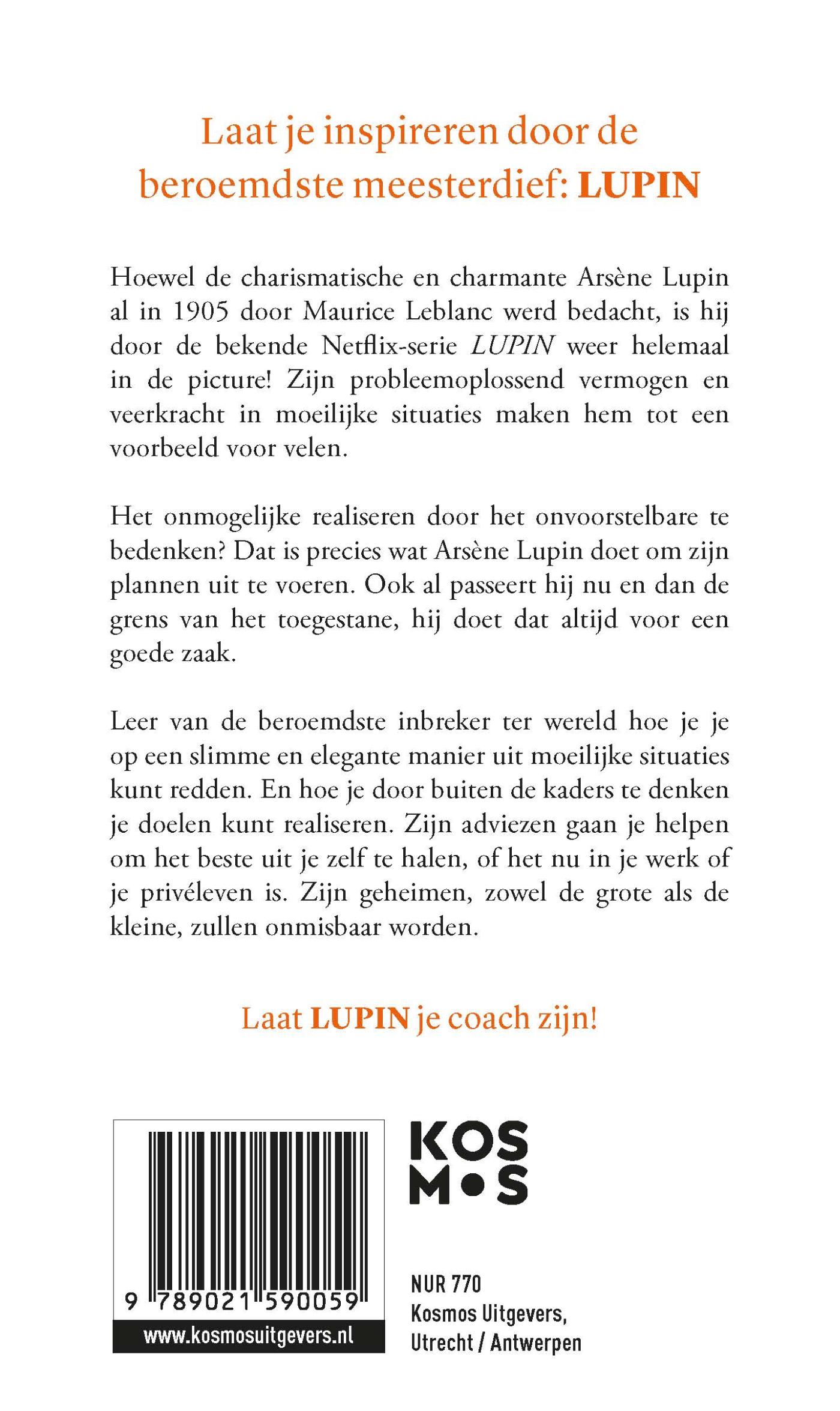 Achterkant van Doe en denk als Arsène Lupin