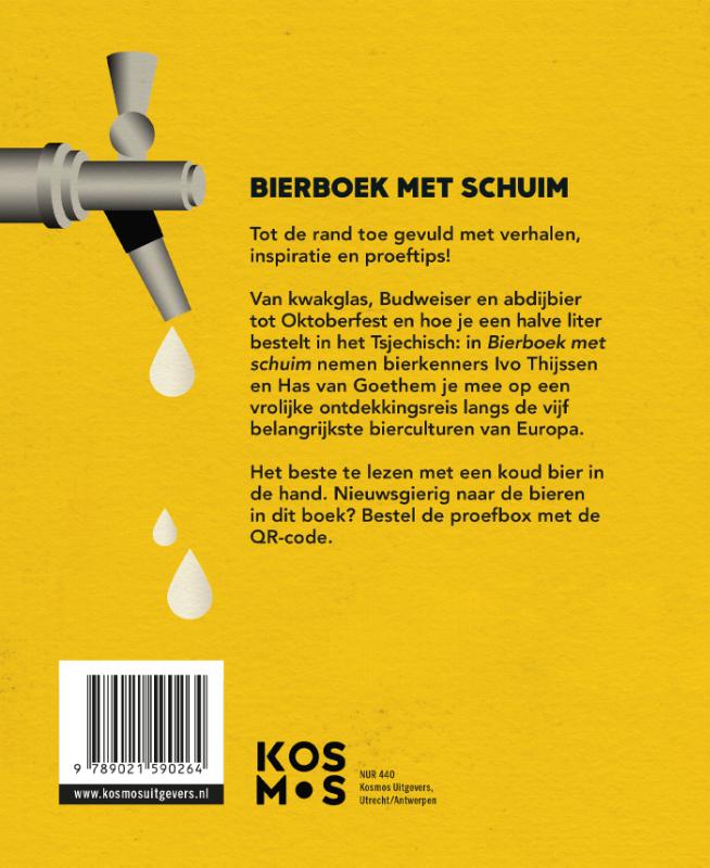 Achterkant van Bierboek met schuim