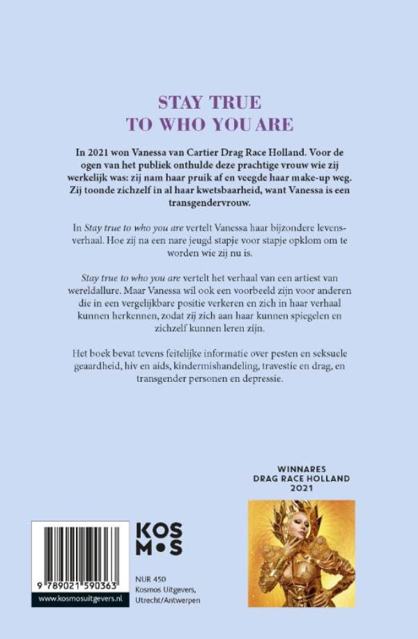 Achterkant van Stay true to who you are