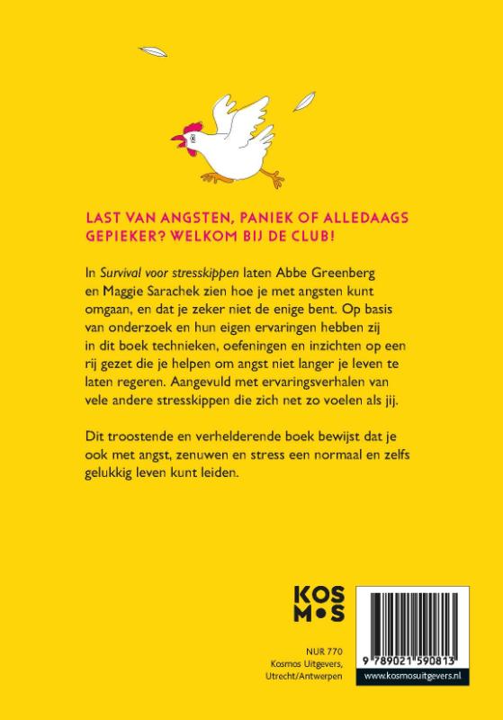 Achterkant van Survival voor stresskippen