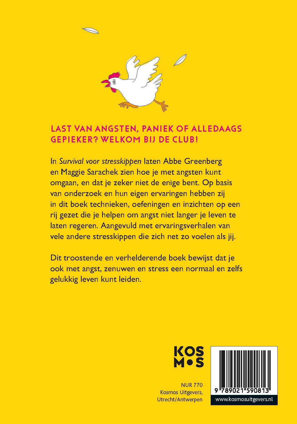 Achterkant van Survival voor stresskippen