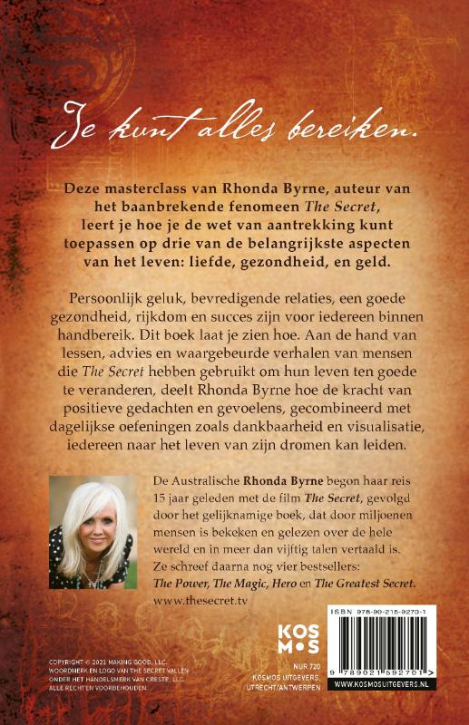 Achterkant van The Secret to Love, Health and Money - Nederlandse editie