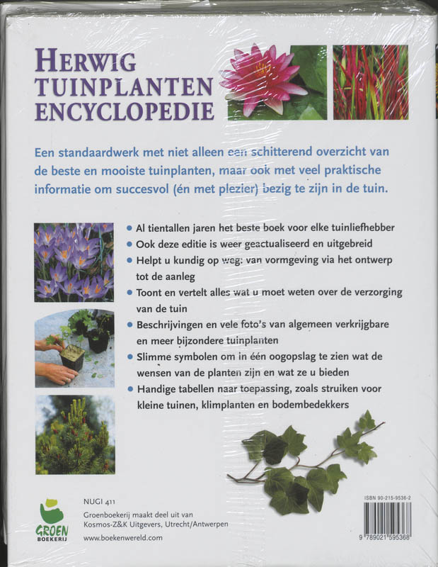 Achterkant van Herwig tuinplantenenclyclopedie