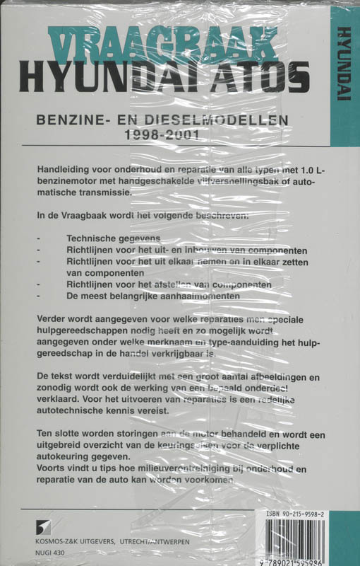 Achterkant van Hyundai Atos benzine/diesel 1998-2001