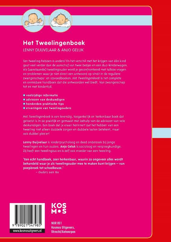 Achterkant van Het tweelingenboek