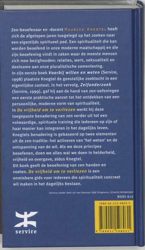 Achterkant van De vrijheid om te verliezen