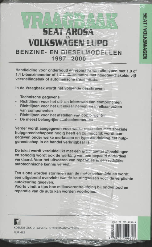 Achterkant van Benzine- en dieselmodellen 1997-2000