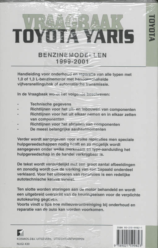 Achterkant van Benzinemodellen 1999-2001
