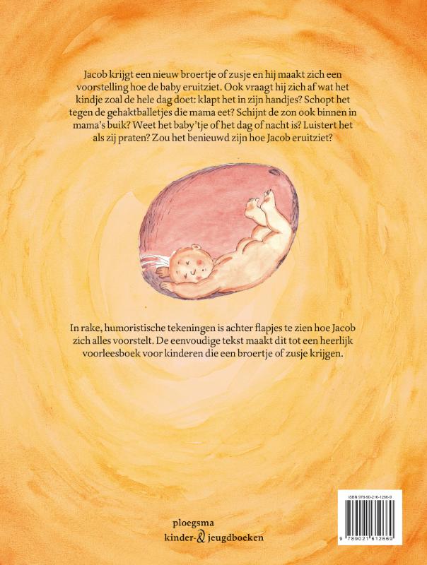 Achterkant van De buitelende baby in mama's buik