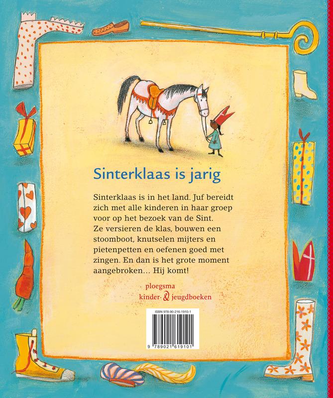 Achterkant van Sinterklaas is jarig