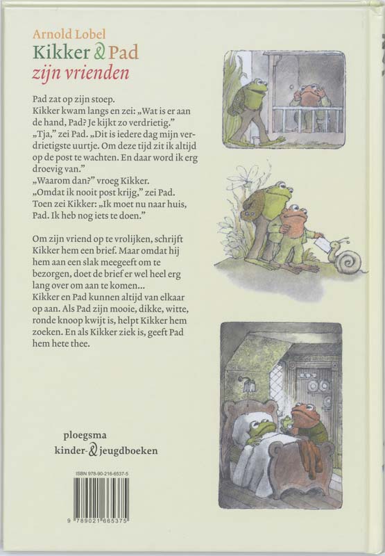 Achterkant van Kikker en Pad zijn vrienden