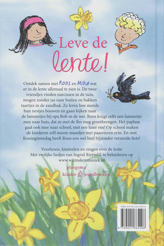 Achterkant van Leve de lente!