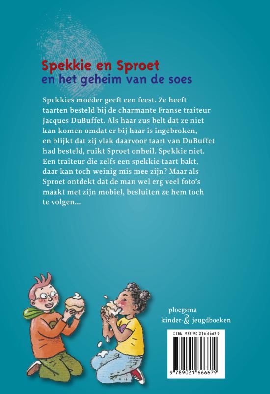 Achterkant van Spekkie en Sproet en het geheim van de soes