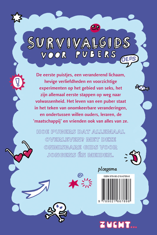 Achterkant van Survivalgids voor pubers