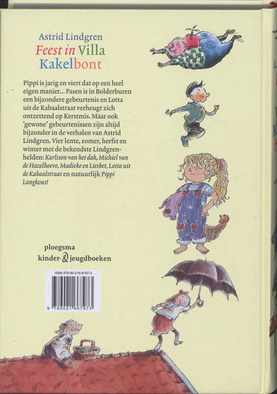 Achterkant van Feest in Villa Kakelbont
