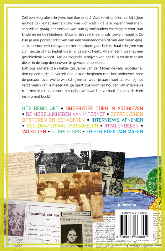 Achterkant van Een portret schrijf je zo