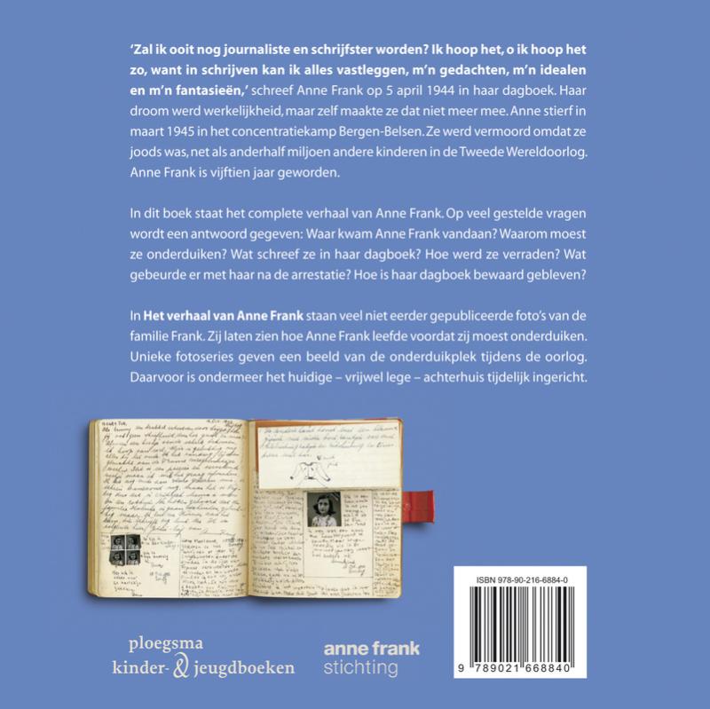 Achterkant van Het verhaal van Anne Frank