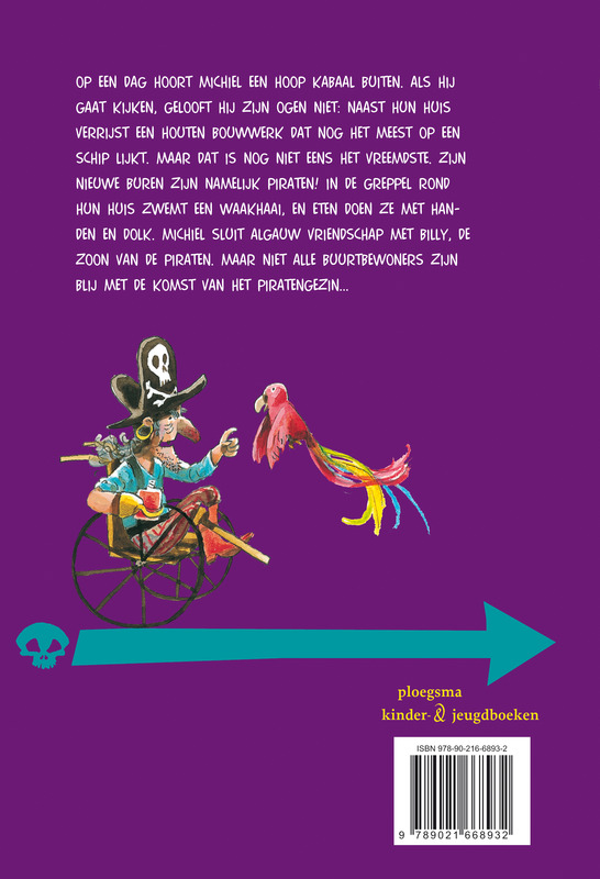 Achterkant van De piraten van hiernaast
