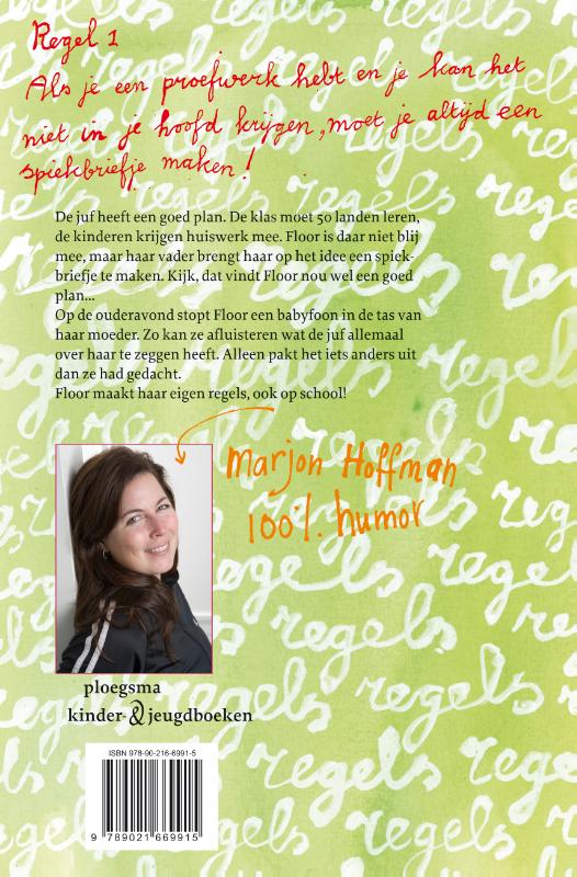 Achterkant van Floor schrijft strafregels