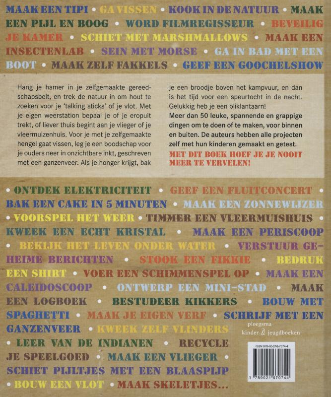 Achterkant van Het stoere zelfmaakboek voor jongens (en meisjes)