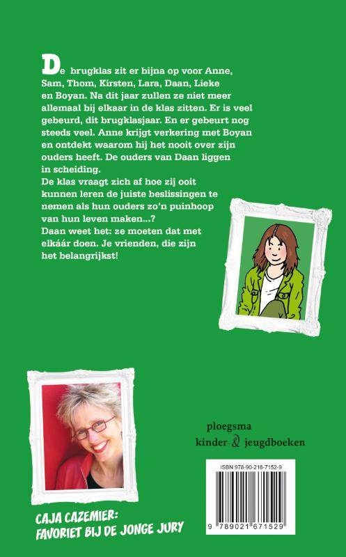 Achterkant van Bye bye brugklas