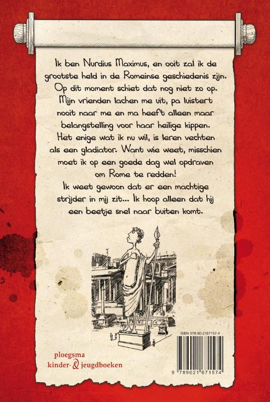 Achterkant van Het dagboek van Nurdius Maximus