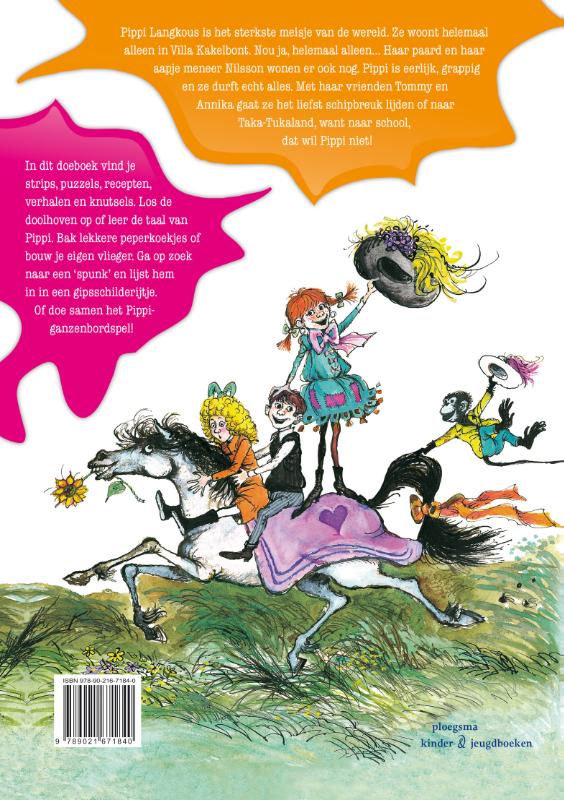 Achterkant van Dit grote Pippi doeboek