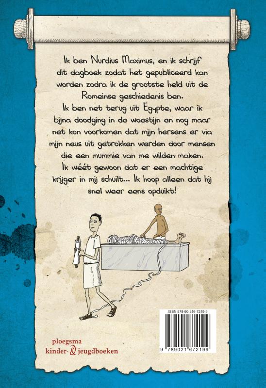 Achterkant van Het dagboek van Nurdius Maximus in Egypte
