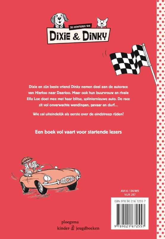 Achterkant van Dixie Drijver geeft gas
