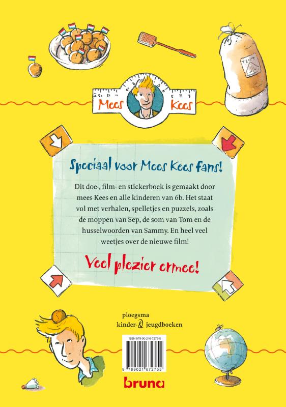 Achterkant van Het Mees Kees doe-, film- en stickerboek