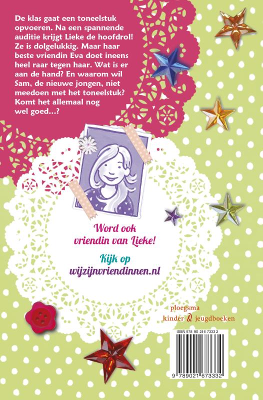 Achterkant van Lieke in de hoofdrol