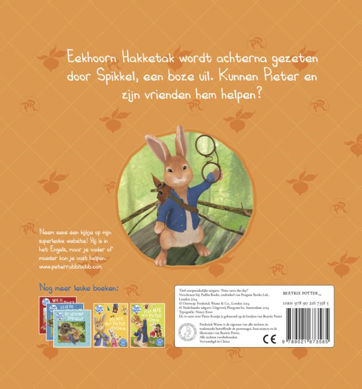 Achterkant van Pieter is een held
